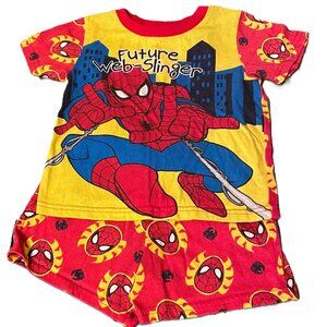 Toddlers Red Spiderman Pajama Shirt & Shorts Set Size 5T